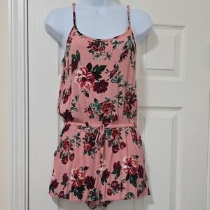 Forever 21 Floral Pink Short Romper